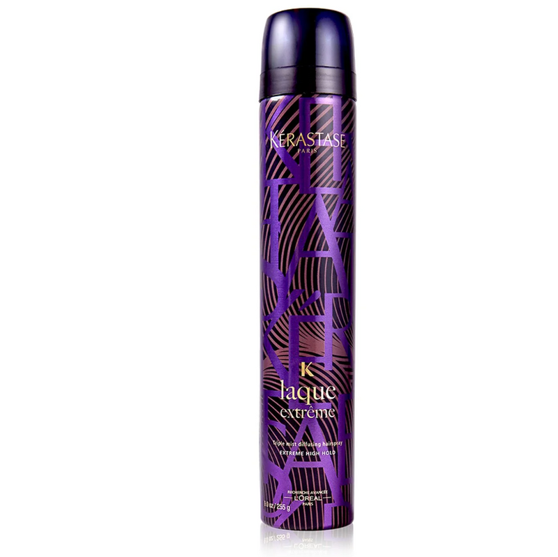 Kérastase Laque Extrême hair spray for long-lasting hold and frizz control. Locks hair in place and has extreme high hold. 