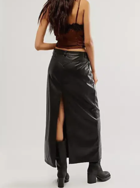 Free People City Slicker Maxi Skirt