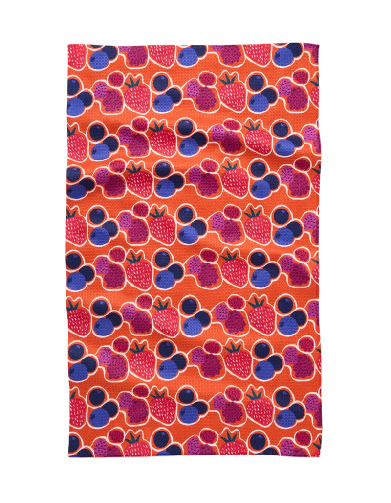 From Geometry House, this Kitchen Tea Towel makes a wonderful gift idea. It features a fresh, fun, bright and trendy all things berry design. They are highly absorbent and functional microfiber towels for the kitchen, bathroom and home. Good gift idea.
