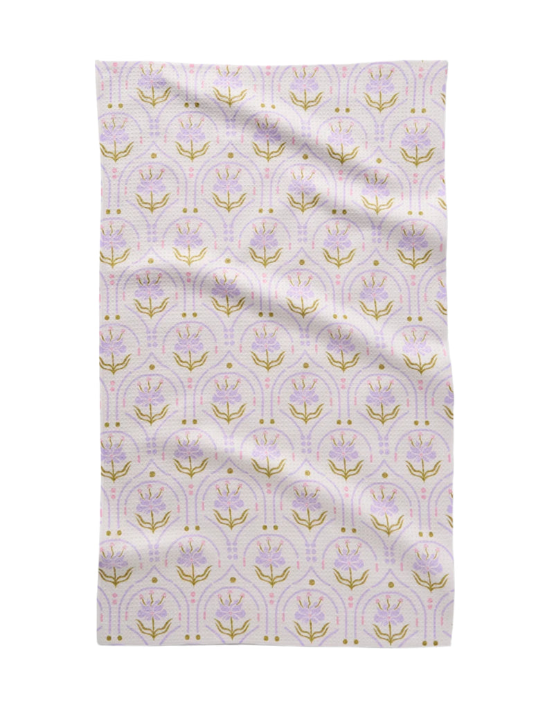 Geometry House Dome Floral tea towel with elegant flower dome design and soft fabric. Modern, highly absorbent, functional and makes for a great gift. 