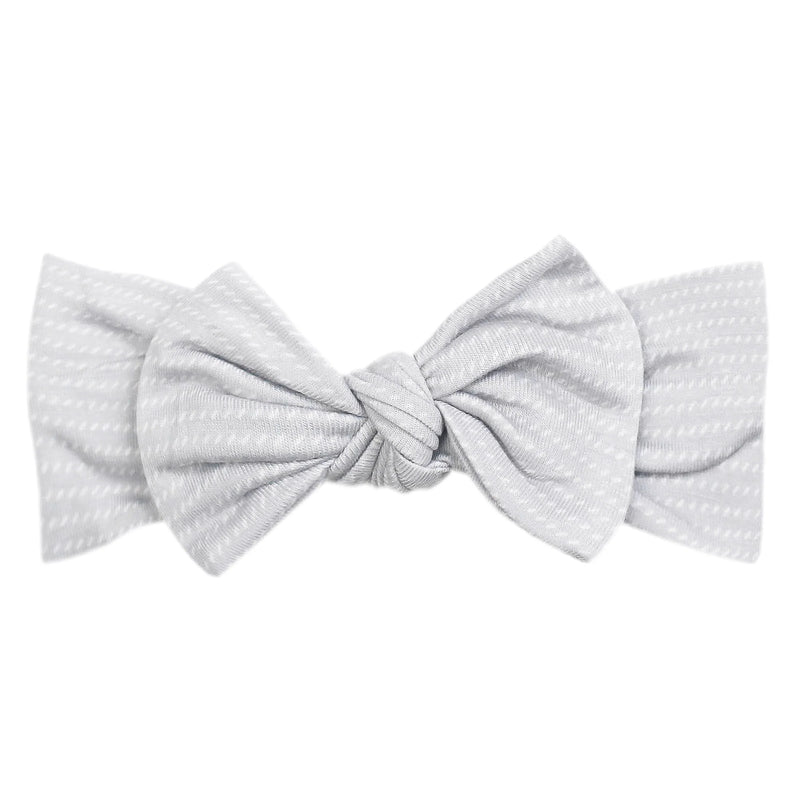 Copper Pearl Knit Headband Bow