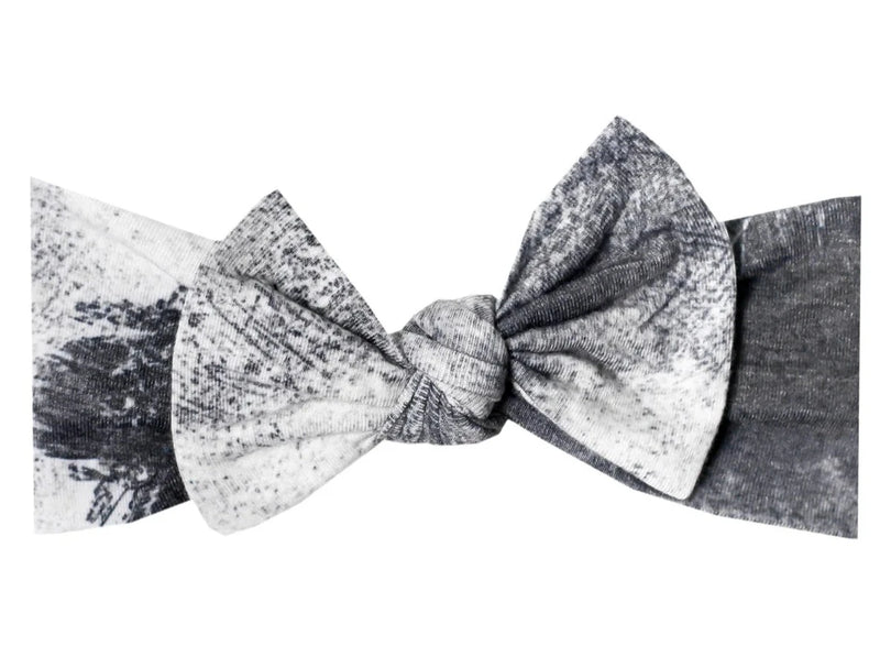 Copper Pearl Knit Headband Bow