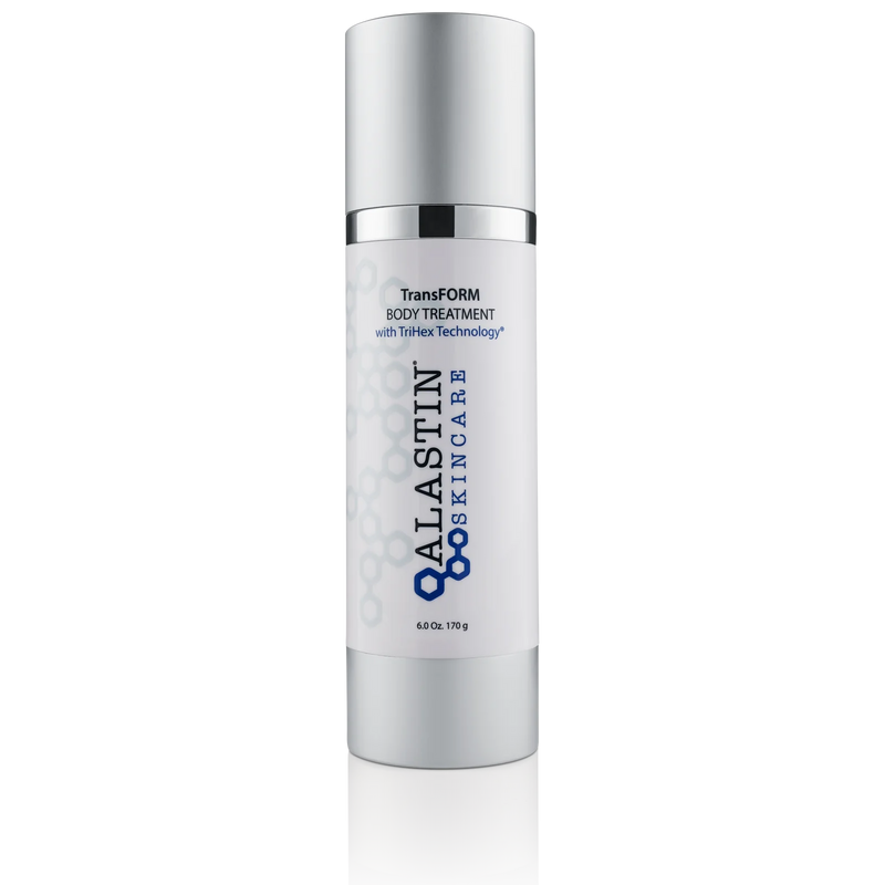 From ALASTIN, the TransFORM Body Treatment with TriHex Technology® - Advanced body treatment to target stubborn fat, reduce cellulite, and improve skin texture. TriHex Technology® promotes skin rejuvenation and firmness, helping to sculpt and smooth the body for a more toned and youthful appearance. For enhanced body contouring and smoother skin with this clinically-proven formula, this is the product for you. This lotion pairs really well with CoolSculpting.