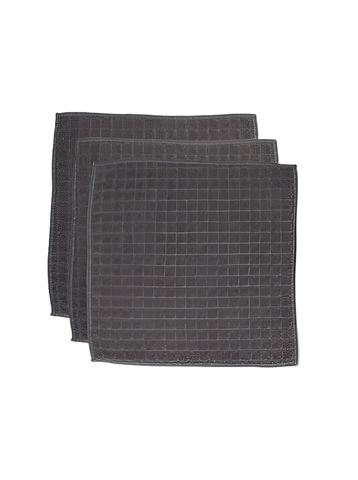 Geometry's Charcol 3-pack washcloths are made with high-quality waffle weave for ultimate absorbency and style. These are super soft and functional you will want in every bathroom.