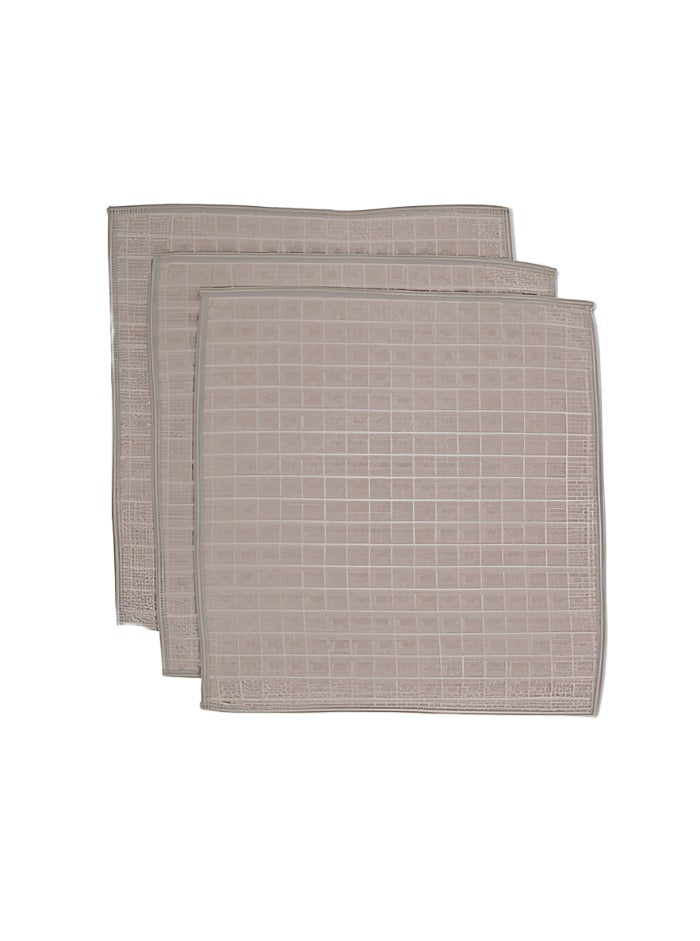 Elegant taupe-colored waffle washcloths, pack of 3, perfect for everyday use from Geometry Home. Makes the perfect gift.