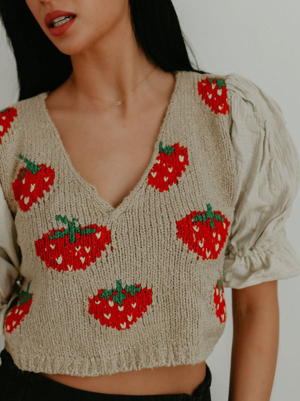 Free People Strawberry Jam Top in Dawn Combo