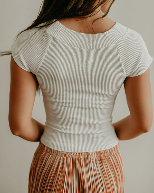 Free People Ribbed Seamless T-shirt