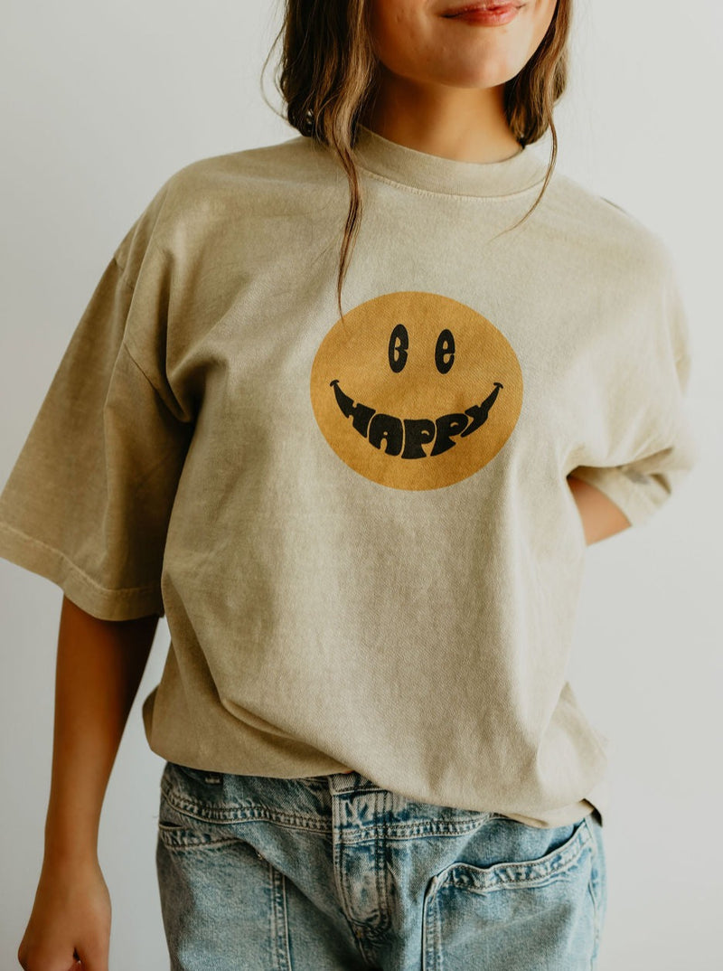 The "Be Happy" Oversized T-Shirt