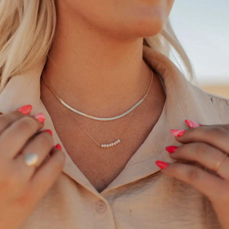 Mauve Jewelry Oceanside Pearl Necklace