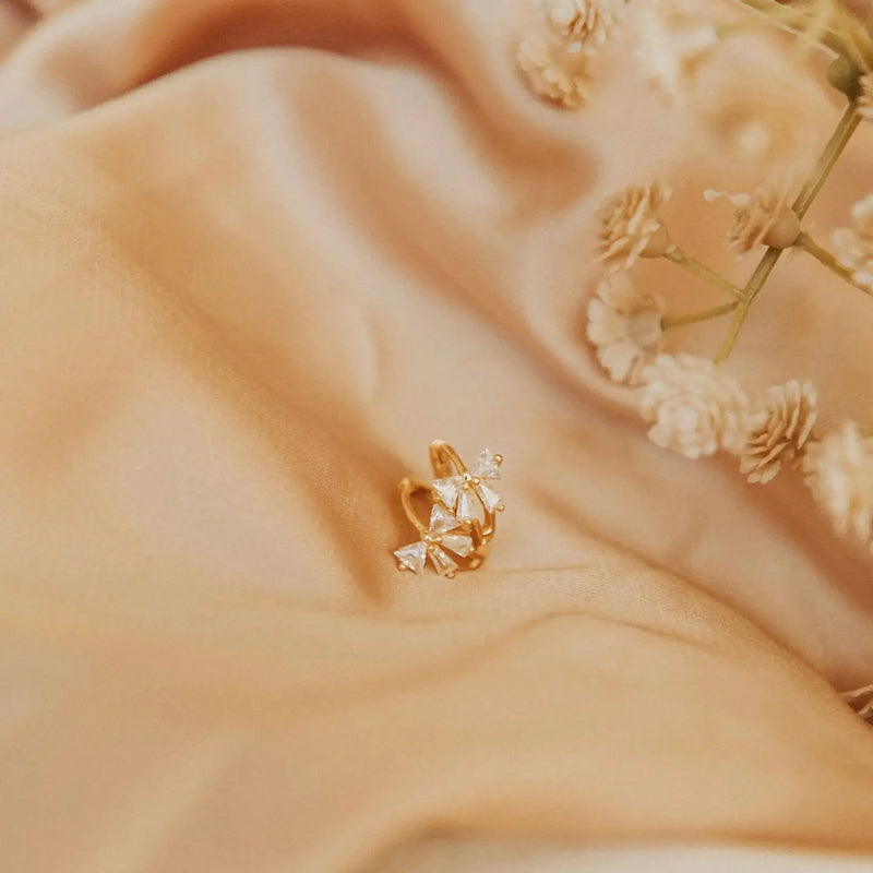 Mauve Jewelry Lucy Diamond Bow Hoops