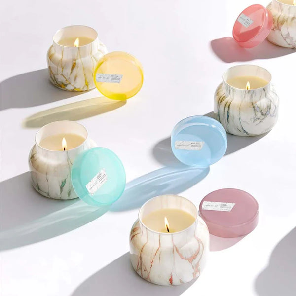 Capri Blue Pineapple Flower Modern Marble Signature Candle, 19 oz