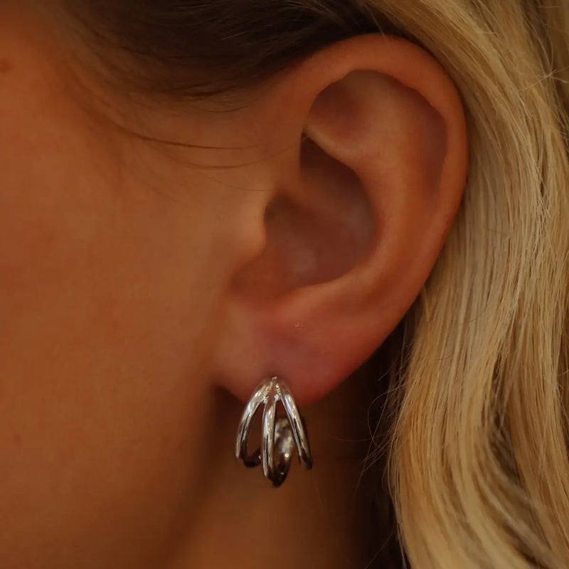 Katie Waltman Triple Hoop Studs