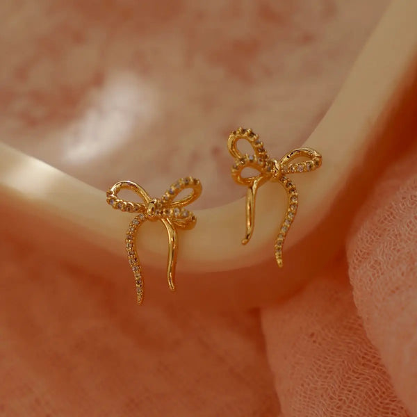 Katie Waltman Cz Bow Studs
