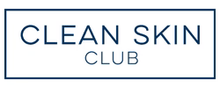 Logo for Clean Skin Club with a blue and white color scheme.