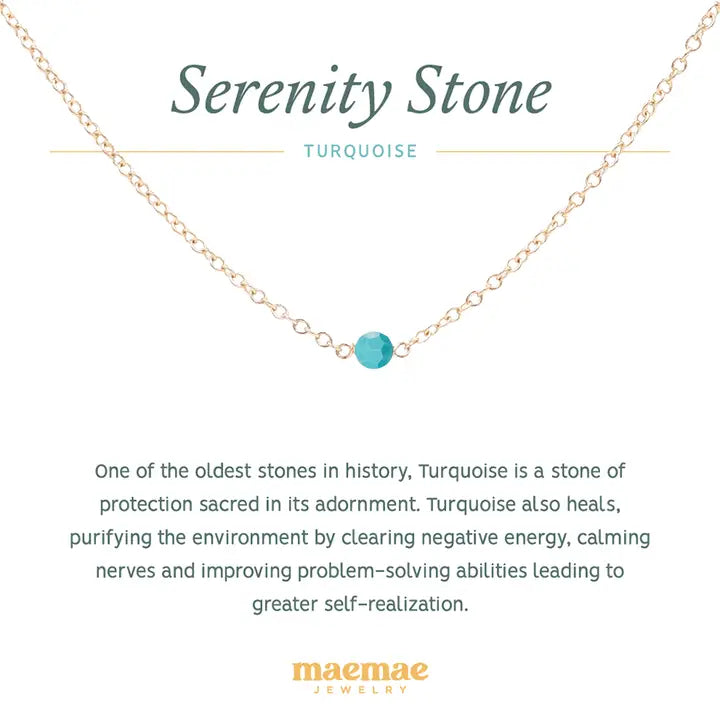 maemae Crystal Healing Turquoise Serenity Stone Necklace