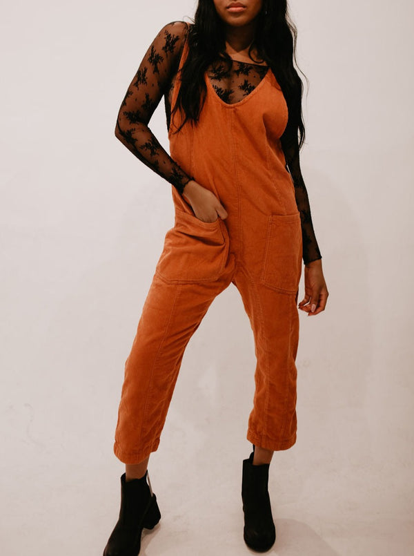 Free People High Roller Cord Jumpsuit