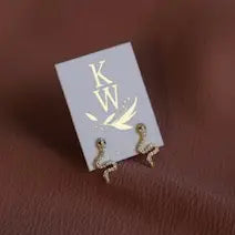 Katie Waltman Cz Emerald Snake Studs
