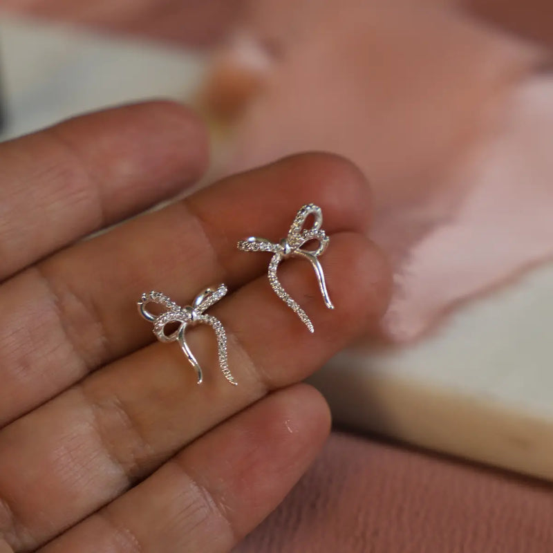 Katie Waltman Cz Bow Studs