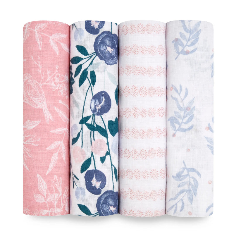 aden + anais cotton muslin 4-pack swaddles