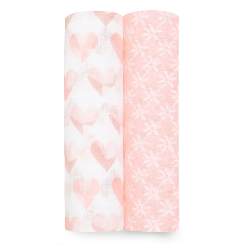 aden + anais cotton muslin 2 pack swaddles