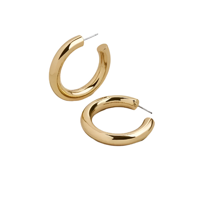 Gold Chunky Hoop Earrings – Bold and Timeless Statement Jewelry for Women, Durable and Stylish with a Contemporary Design. The perfect "girl-boss" earring; can be elevated or casual, making them a staple for every wardrobe. 