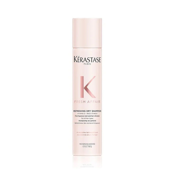 Kérastase Fresh Affair for absorbing oil and extending time between washes. Luxury dry shampoo with vitamin E for fresh, fragrant hair.