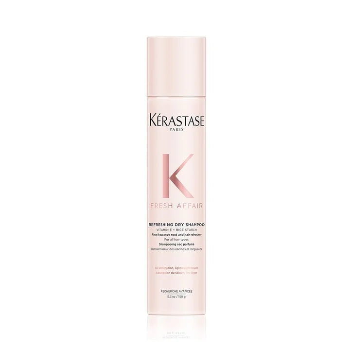 Kérastase Fresh Affair for absorbing oil and extending time between washes. Luxury dry shampoo with vitamin E for fresh, fragrant hair.