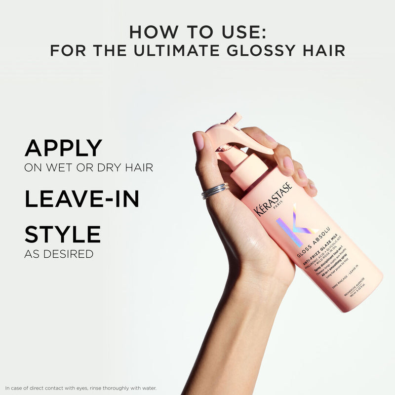 KERASTASE GLOSS ABSOLU ANTI-FRIZZ GLAZE MILK ALL-IN-1 SMOOTHING SPRAY
