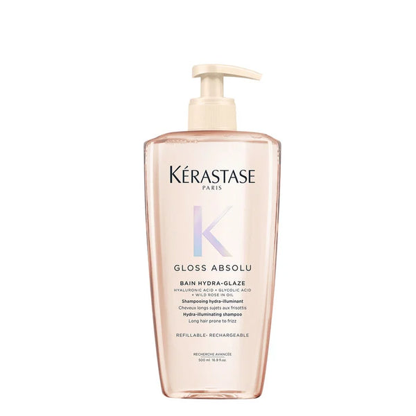 From Kerastase, the newest, trending Bain Hydra-Glaze Illuminating Shampoo in a 500ml size. This is a luxury hydrating shampoo. The 500ml size is a global friendly option.