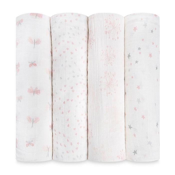 aden + anais cotton muslin 4-pack swaddles