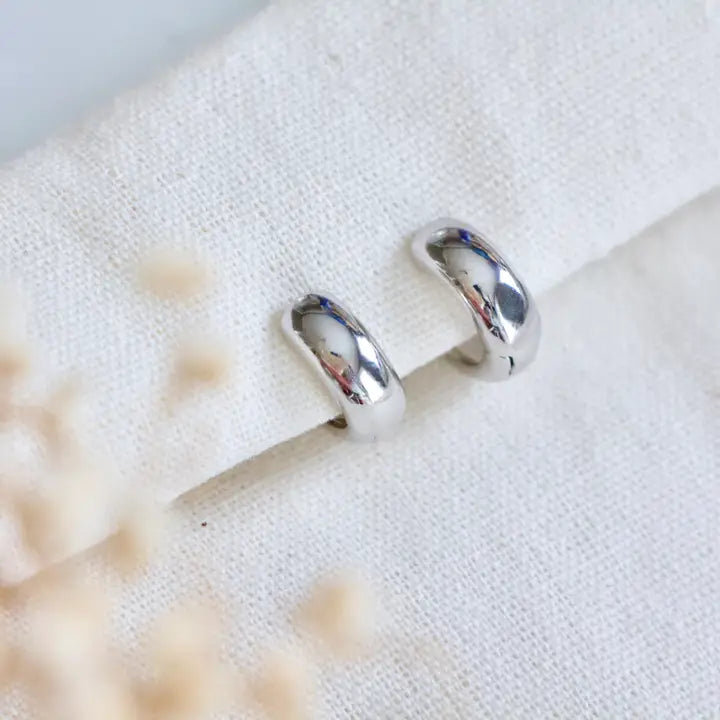 Mesa Blue Chubby Hoop Earrings