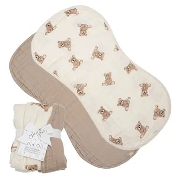 ali+oli Bamboo Muslin Burp Cloth Set 2-Pack